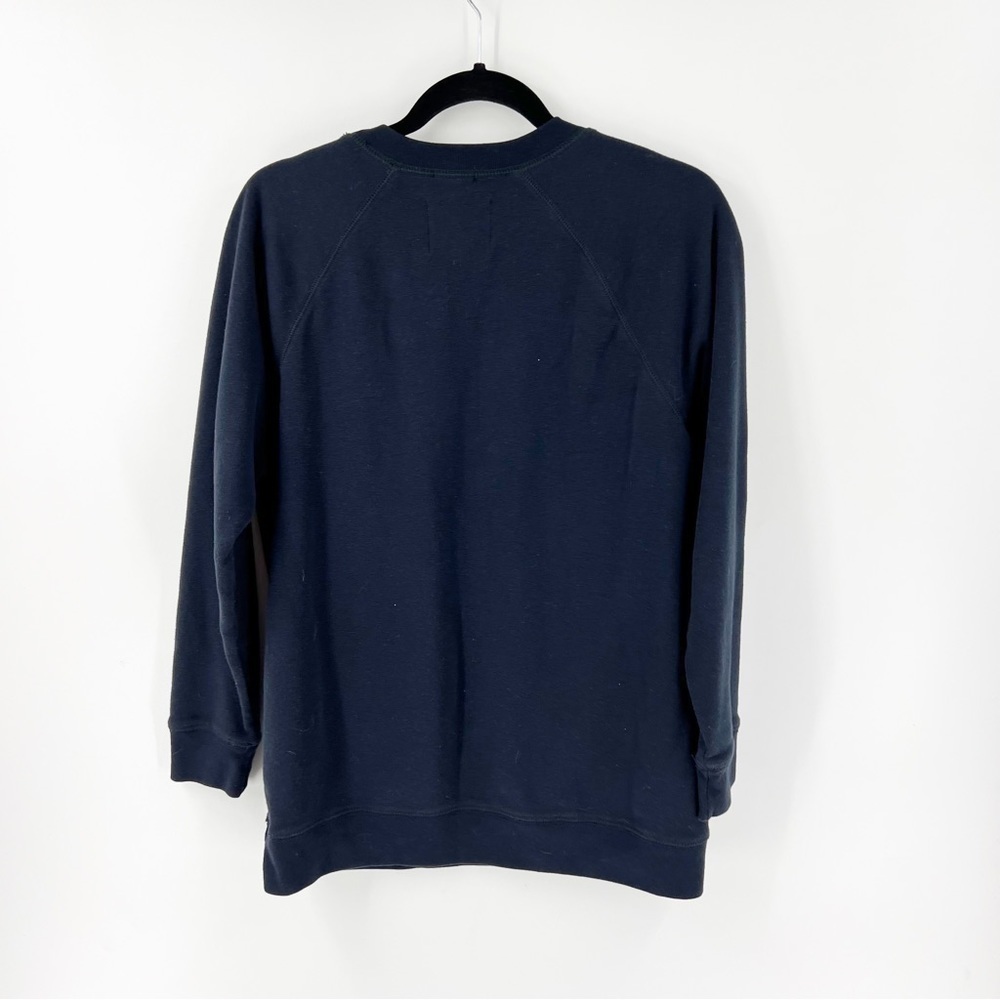 ✅‎ American Eagle Navy Blue Peace Hippie Sweatshirt LEGGING LENGTH SIZE MEDIUM - Picture 4 of 4